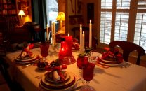 romantik yemek masası